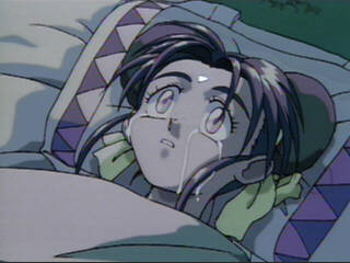 Picture of Sasami crying in bed